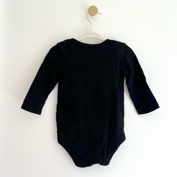 Spooky Glitter Black Ghost with Pink Bow Kids Halloween Bodysuit Baby 12 Months - Picture 3 of 4